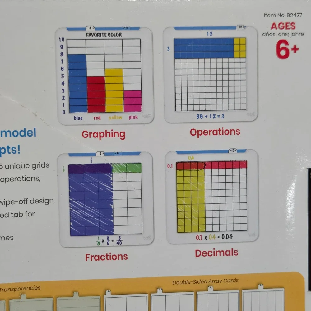 Hand2Mind Build-a-Grid Student Set Math Operations Fractions Area Model - Picture 4 of 8